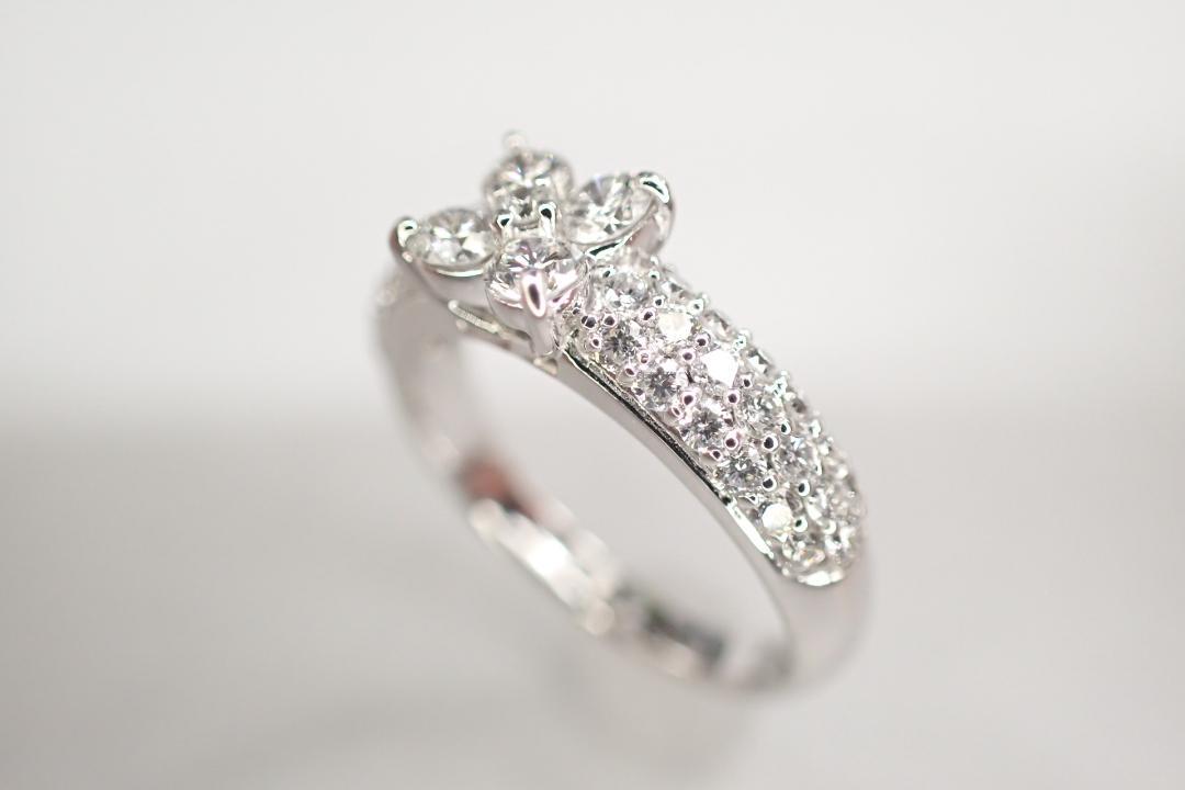 16/美品 ポンテヴェキオ K18WG ダイヤ計0.70ct リング 指輪