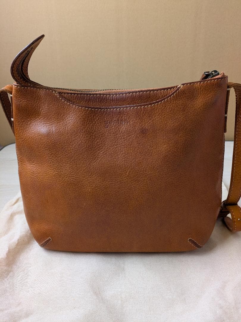 genten ゲンテン トスカ ショルダーバッグ キャメル genten ゲンテン トスカ ショルダーバッグ キャメル