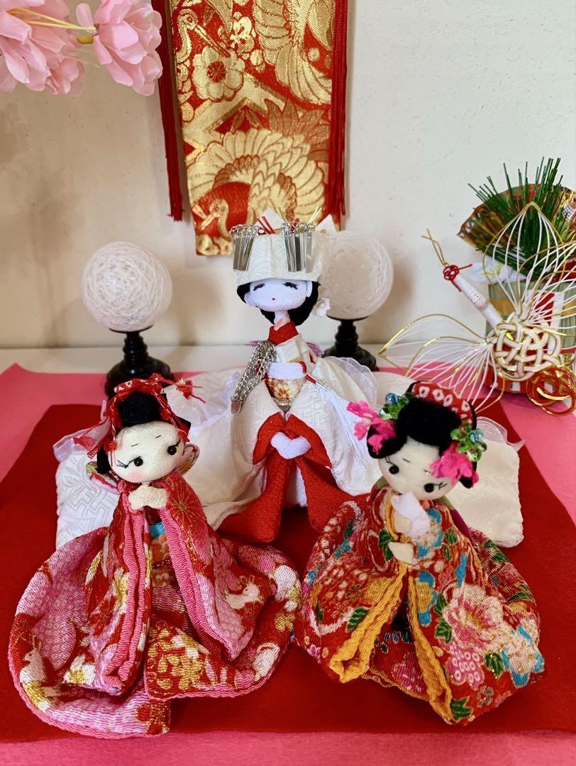 ちりめん細工　創作人形　ハンドメイド