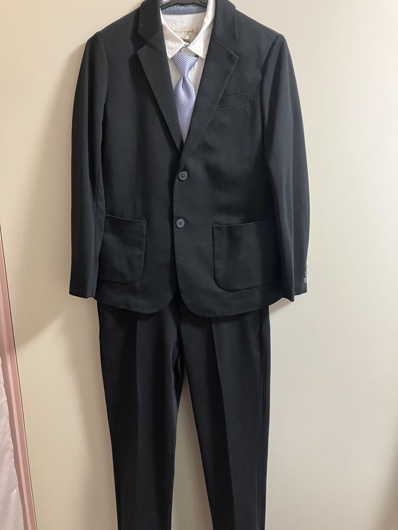 ユニクロ160 フォーマルスーツ卒業式卒服男の子男児キッズセレモニー