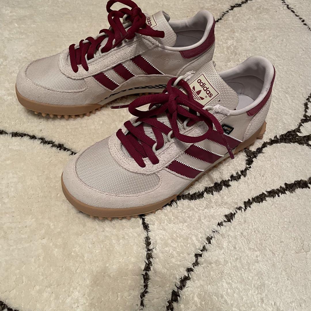 ADIDAS ORIGINALS ベージュ/バーガンディ スニーカー