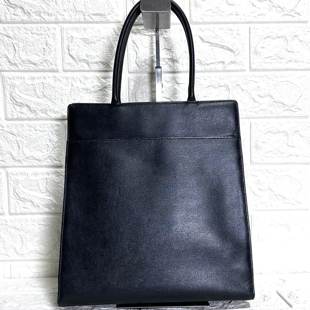 【美品】 WAKO ブラックフォーマル ハンドバッグ レザー ターンロック
