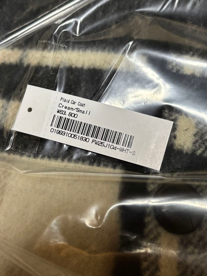 Supreme Plaid Car Coat Cream Sサイズ Supreme Plaid Car Coat Cream Sサイズ