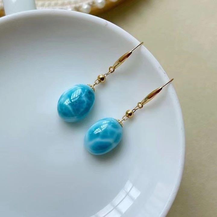 ホワイト系贅沢屋の 【高級】天然 ラリマー ピアス 13*9*6.8mm k18 ピアス ハンドメイドホワイト系¥11,344-www.dawajen.bh ホワイト系贅沢屋の 【高級】天然 ラリマー ピアス 13*9*6.8mm k18 ピアス ハンドメイドホワイト系¥11,344-www.dawajen.bh