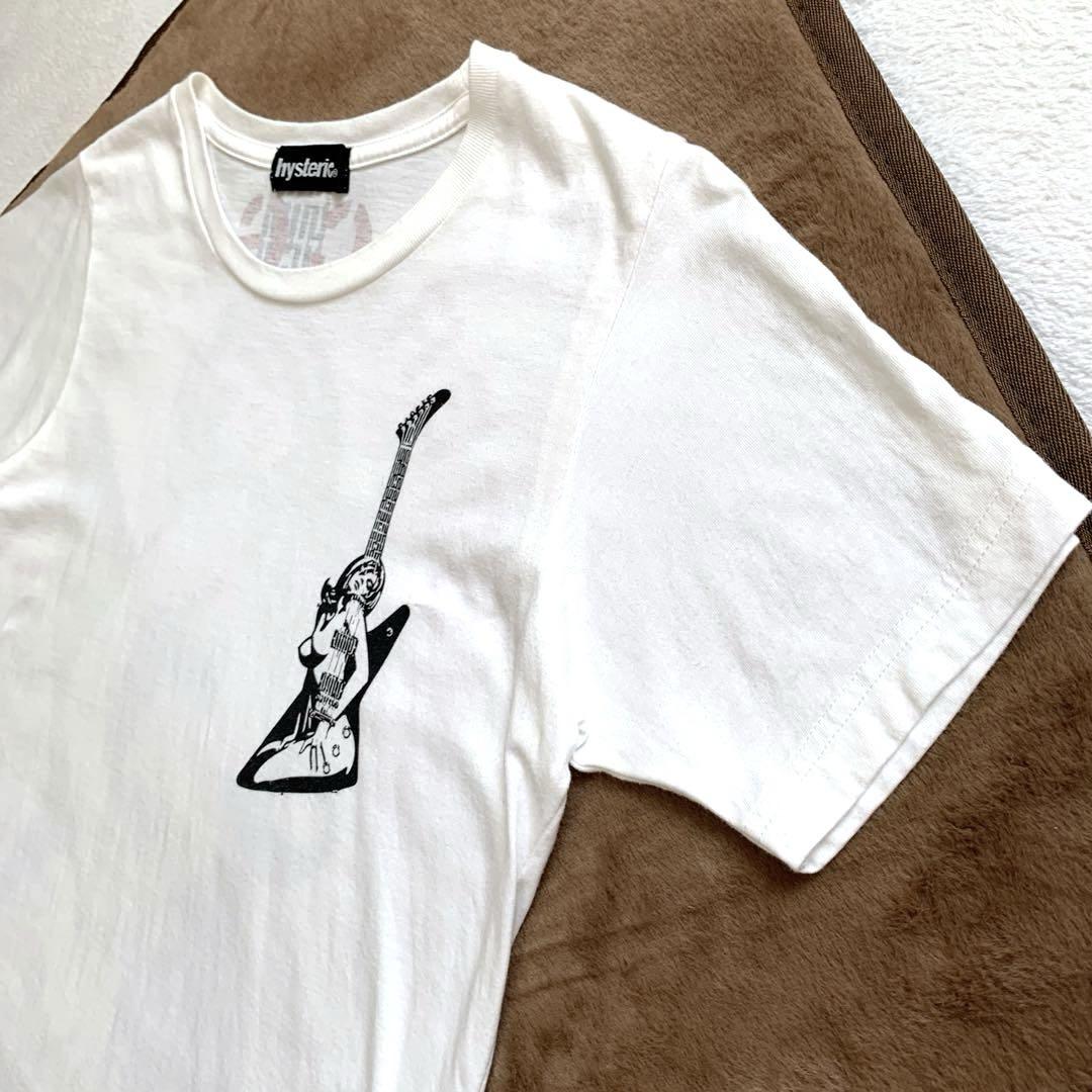 ヒステリックグラマー 半袖Tシャツ 白 ギターガール ヒスガール