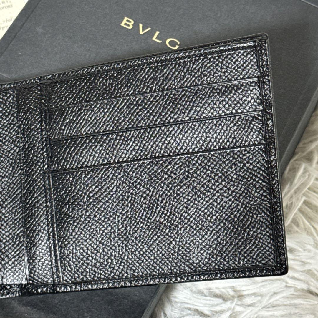 新品未使用✨BVLGARIブルガリ　二つ折り財布　20817 レザー　ブラック