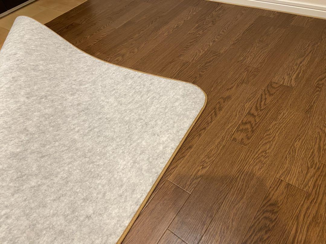 ダイニングラグ　クッションフロア　厚手　撥水　床暖　195×190cm