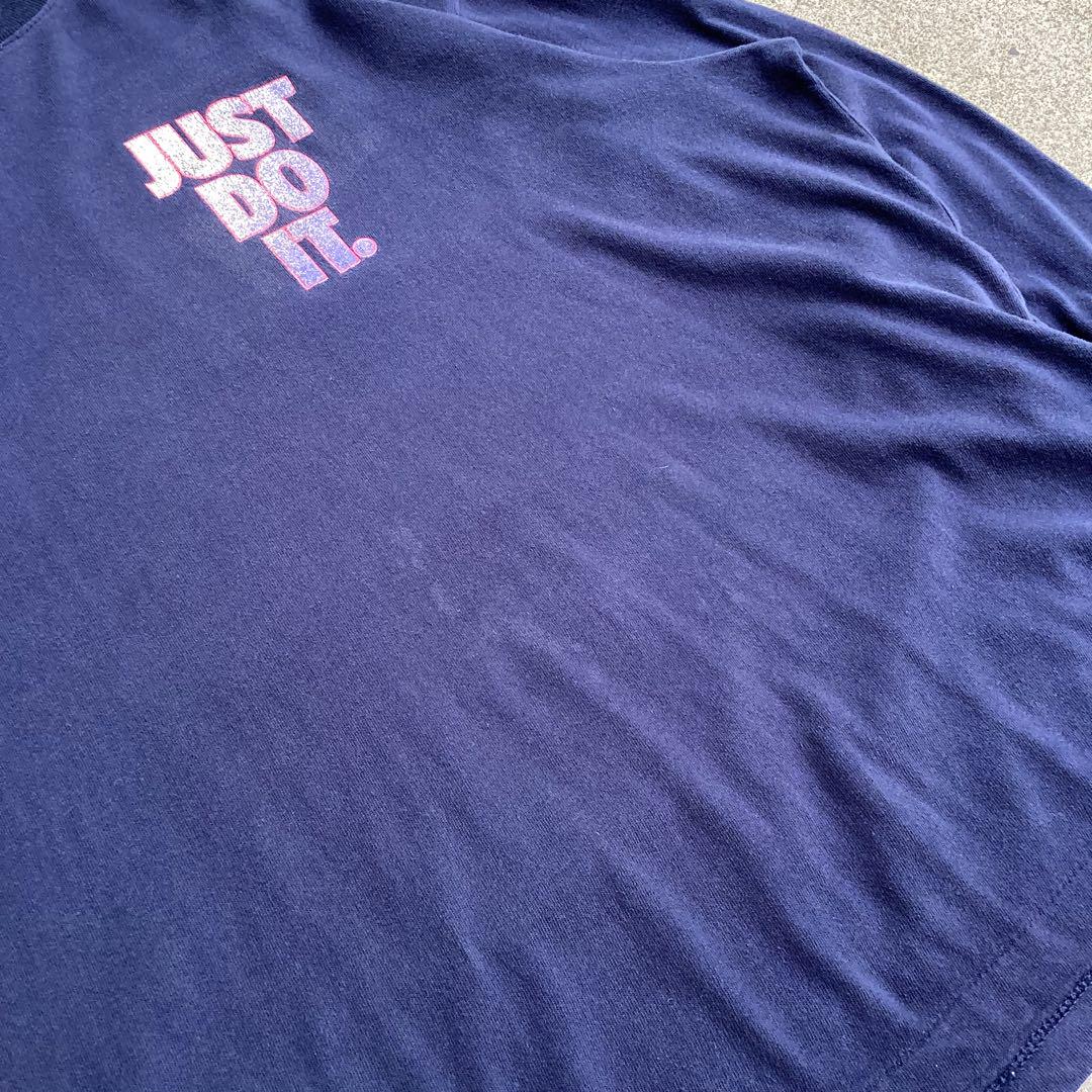 90s NIKE ナイキ 両面プリント ロンT シングル 2トーン カナダ製