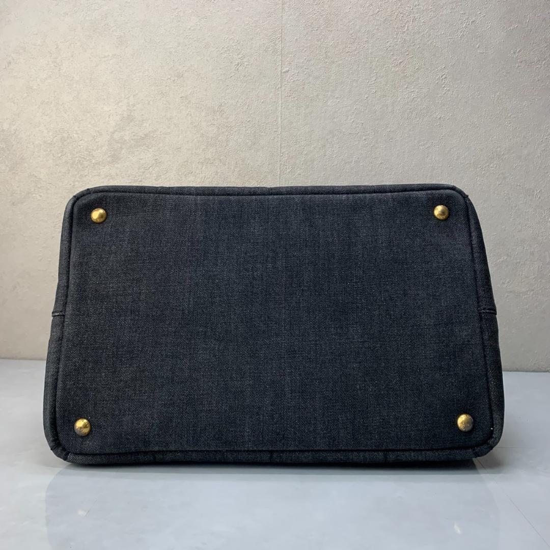 特価商品  プラダ カナパ デニム PRADA 2way ショルダーバッグ 1BG642 黒 バッグ