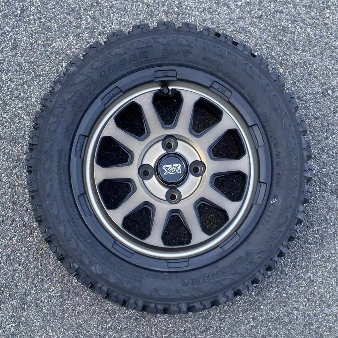 M/T⭐️165/65R14 ⭐️ブロンズ⭐️新品アルミホイールセット⭐️軽トラ⭐️軽バン