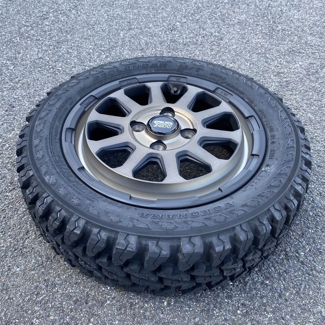 M/T⭐️165/65R14 ⭐️ブロンズ⭐️新品アルミホイールセット⭐️軽トラ⭐️軽バン