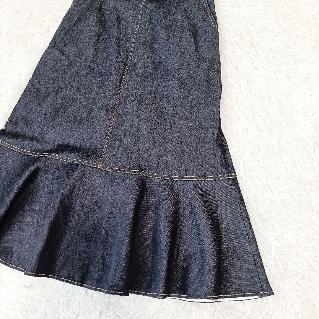 【アナイ/ANAYI】ロングスカート デニムライク ペプラム 近年 マーメイド 【アナイ/ANAYI】ロングスカート デニムライク ペプラム 近年 マーメイド