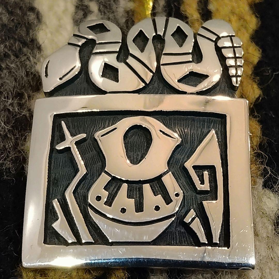 Sparky Masawytewa Hopi silver pendant - ネックレス