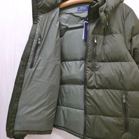ポロ ラルフローレン フーデッド ダウンジャケット L オリーブ ポロ ラルフローレン フーデッド ダウンジャケット L オリーブ