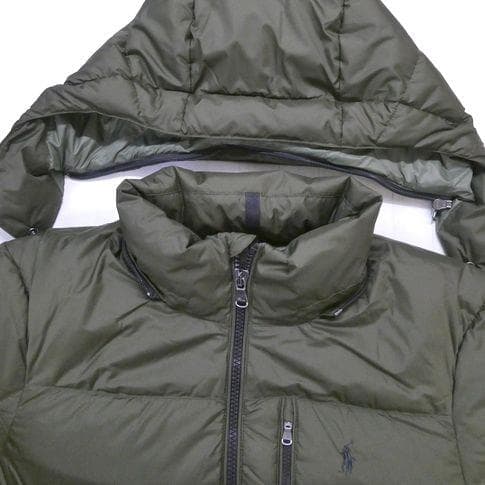 ポロ ラルフローレン フーデッド ダウンジャケット L オリーブ ポロ ラルフローレン フーデッド ダウンジャケット L オリーブ