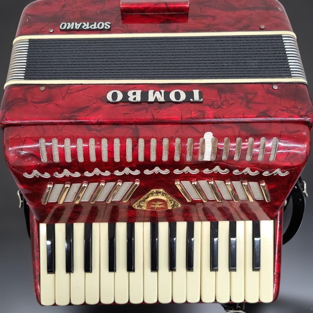 TOMBO トンボ アコーディオン ソプラノ 赤 - メルカリ