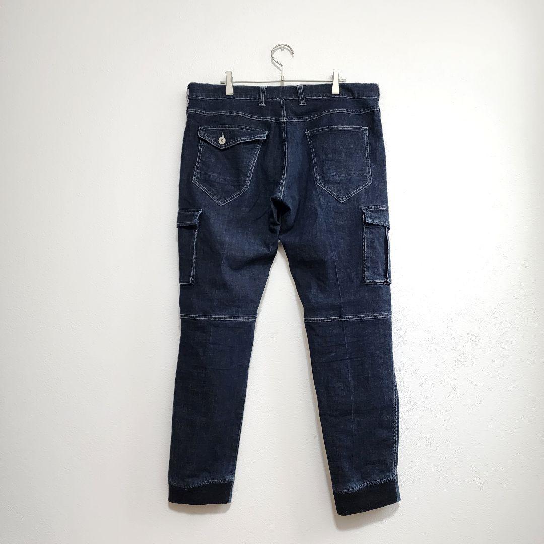 888 THREE EIGHT デニム 作業着 セットアップ 濃紺 大きめサイズ