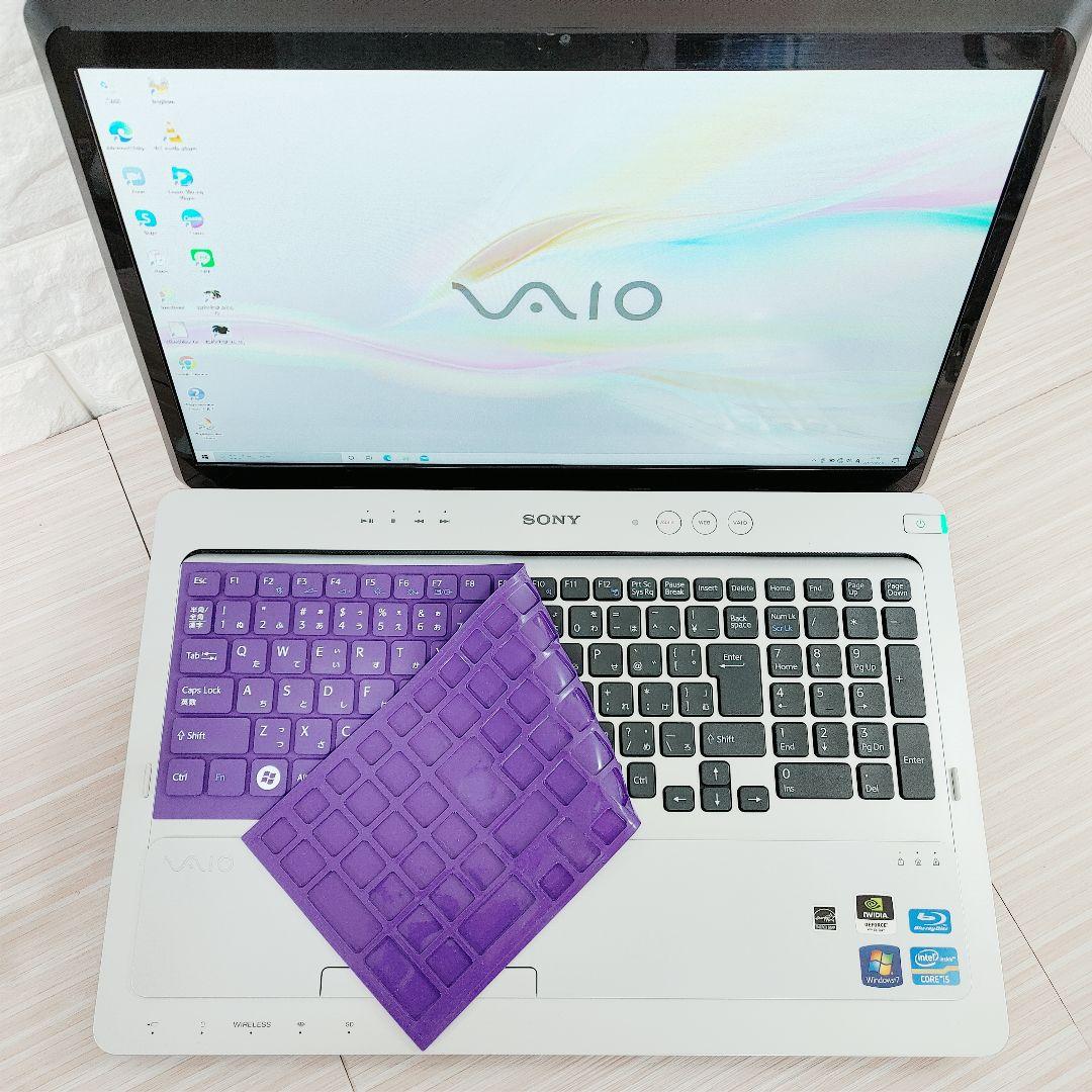 美品》人気VAIOカメラ付大容量SSD1TBブルーレイすぐ使えるノート
