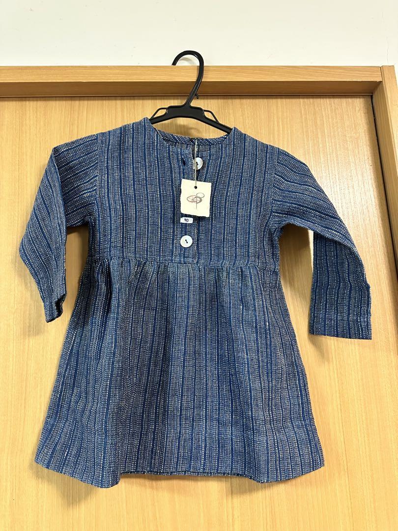 【貴重】うさとの服　子ども服：新品ワンピース　Usaato /天然素材
