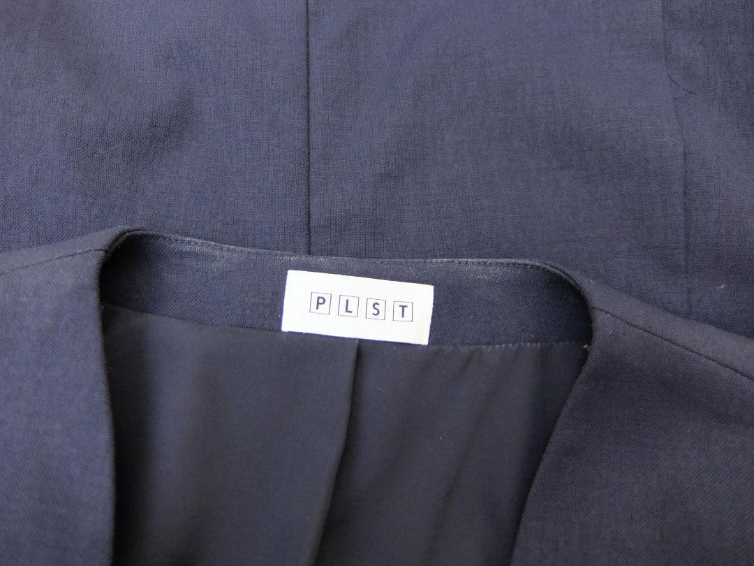 PLST リネンブレンド ネイビー セットアップ 3点セット