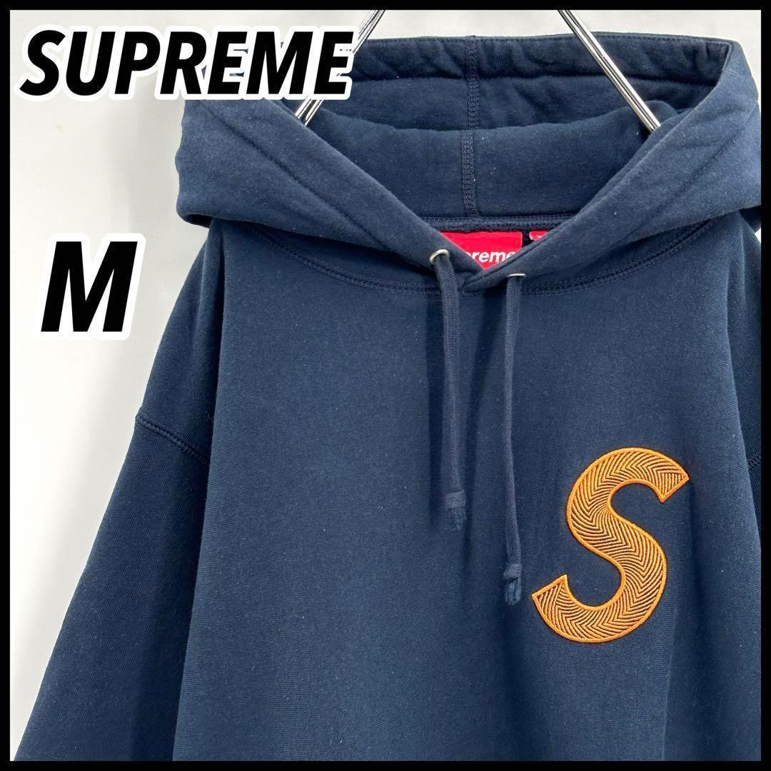 入手困難!!】SUPREME シュプリーム 人気Sロゴ 刺繍 パーカー M