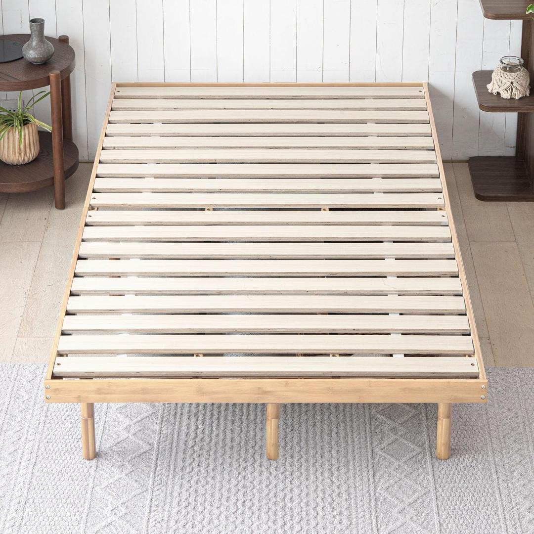 新品 モダンデコ ベッド すのこベッド ダブル 耐荷重500kg ナチュラル