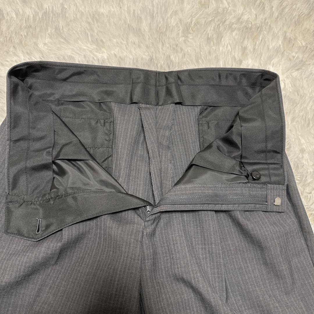 【新品】ROCHI スーツセットアップ 春夏用 グレー ストライプ AB5