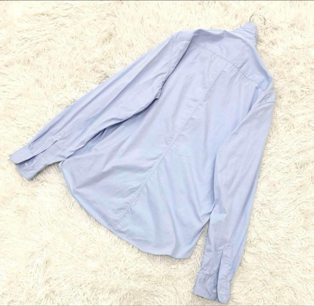 フランクアンドアイリーン FINBAR ボタンダウンシャツ ブルー 綿 L相当