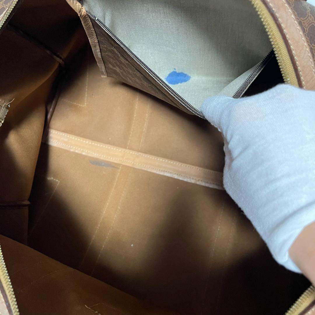 CELINE セリーヌ ボストンバッグ トラベルバッグ マカダム柄 ブラウン