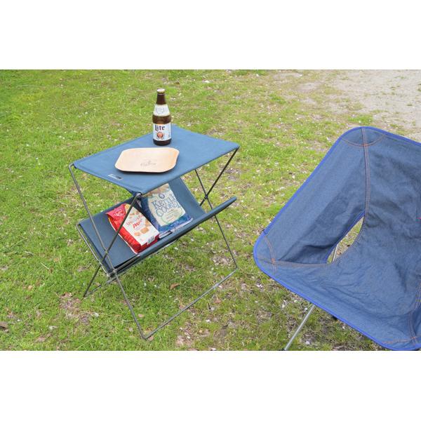 アウトドア 折りたたみ キャンプ BBQ 緑 マガジンラック サイドテーブル