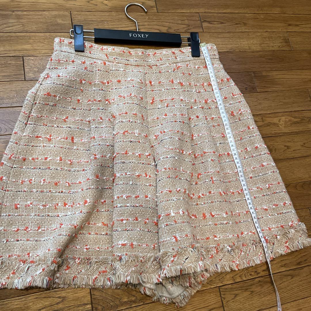 ひつじです。美品　FOXEY ツイードキュロット　40サイズ