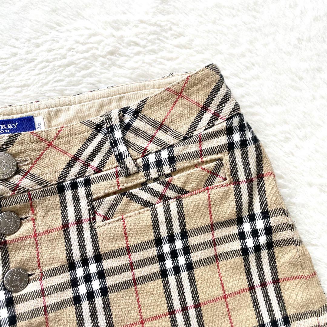 BURBERRY バーバリーブルーレーベル ノバチェック ショートパンツ 36