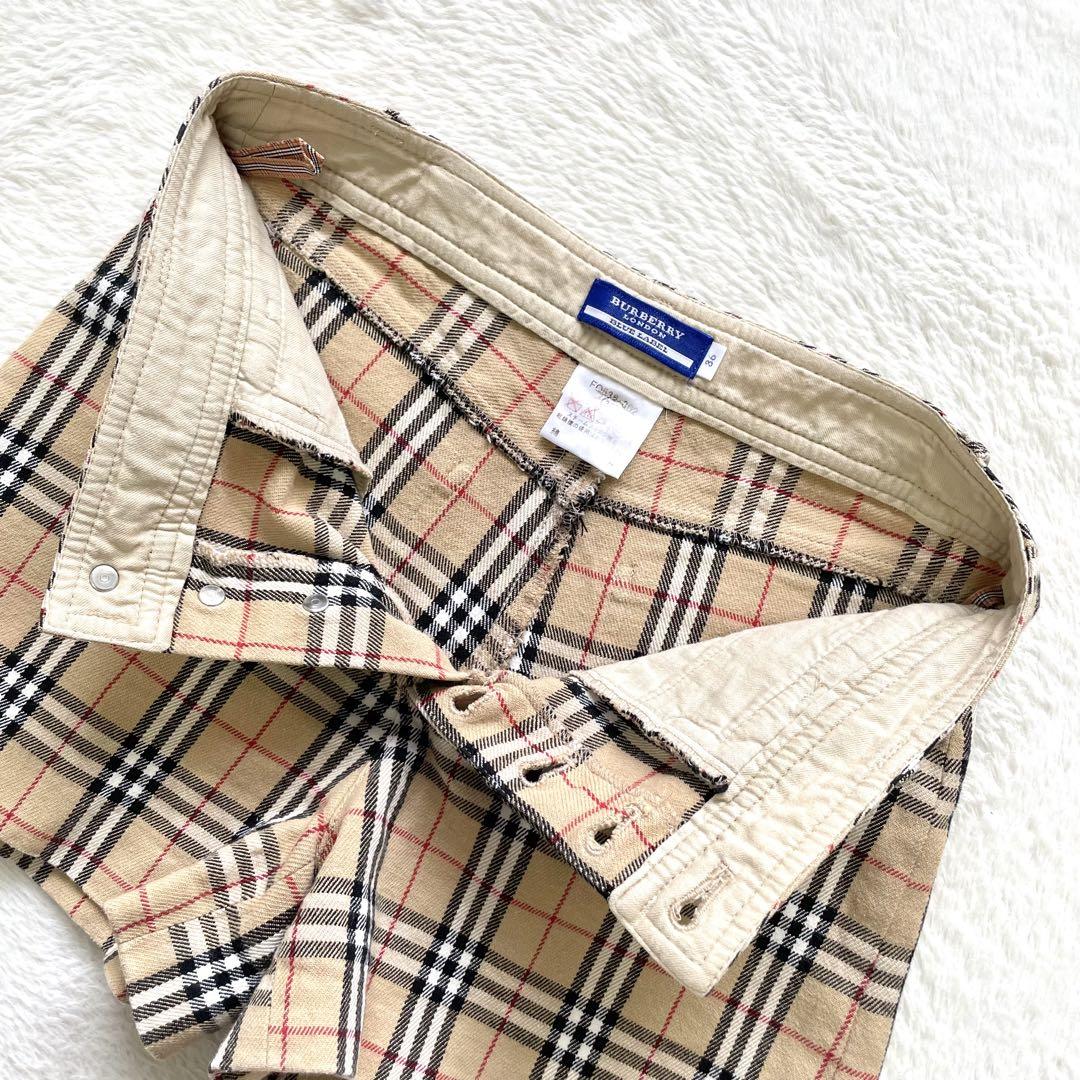 BURBERRY バーバリーブルーレーベル ノバチェック ショートパンツ 36