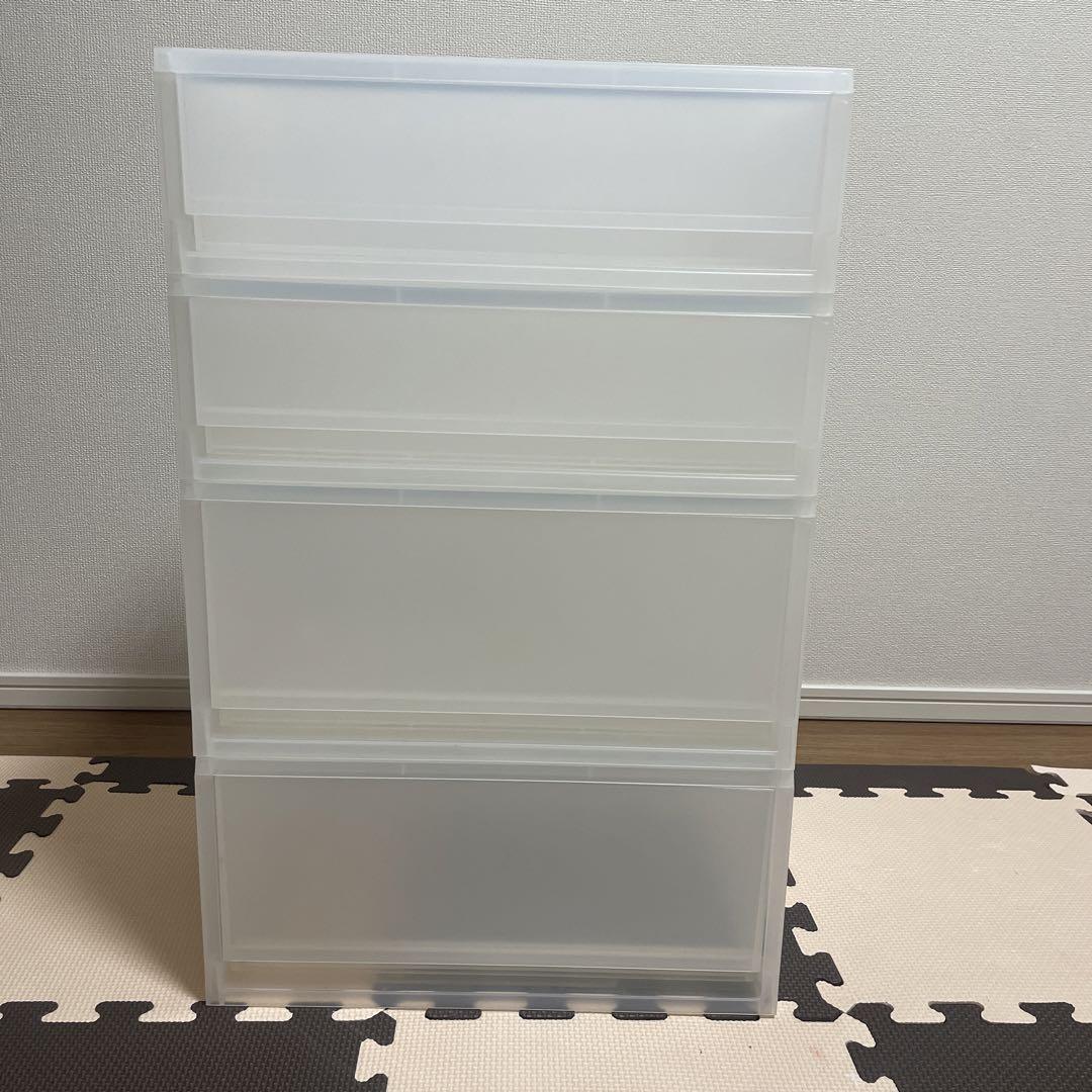 無印良品ポリプロピレンケース引出式浅型深型セット