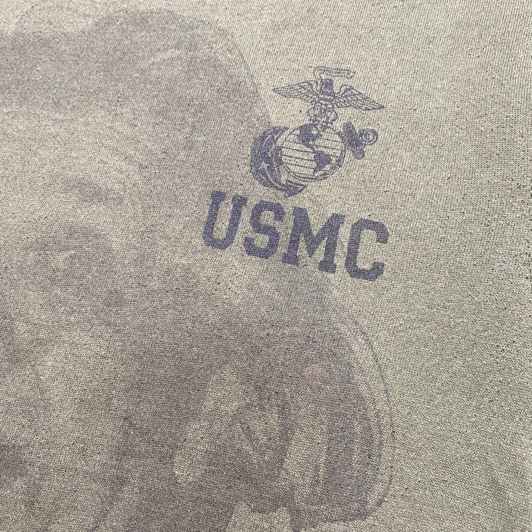 USMC グリーン アインシュタインプリントスウェット Sサイズ USA製