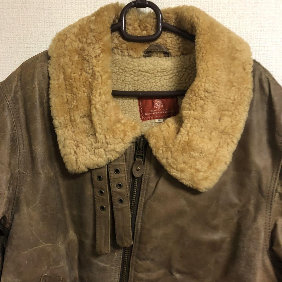 AVIREX アヴィレックス バックロゴ ボア ムートン B-3 XL 画像12