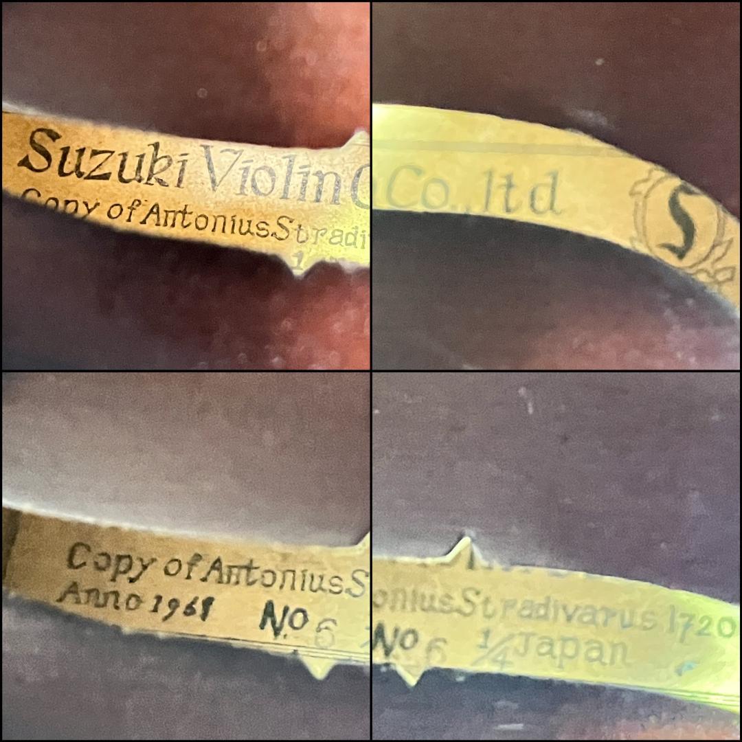 【動作未確認】SUZUKI バイオリン 1961年　No.６ １/4