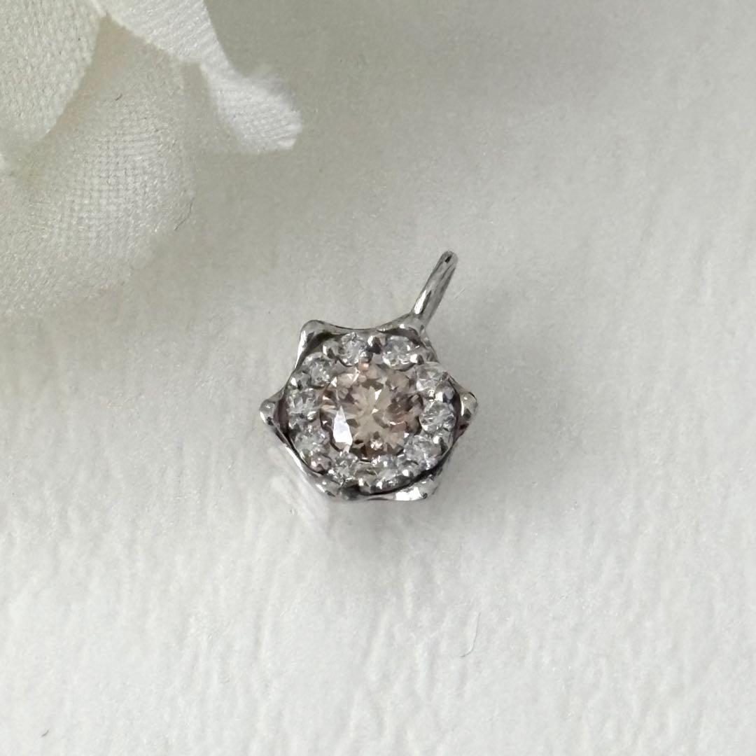 470【エステール】Pt900 ダイヤモンド　0.31ct ネックレストップ
