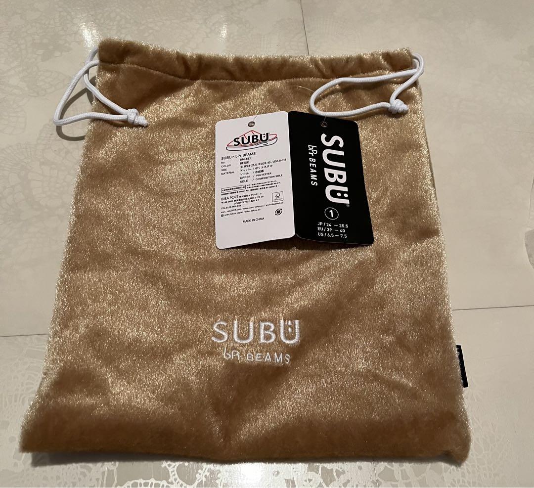SUBU×bPr BEAMS ベージュ フェイクファースリッパ - メルカリ