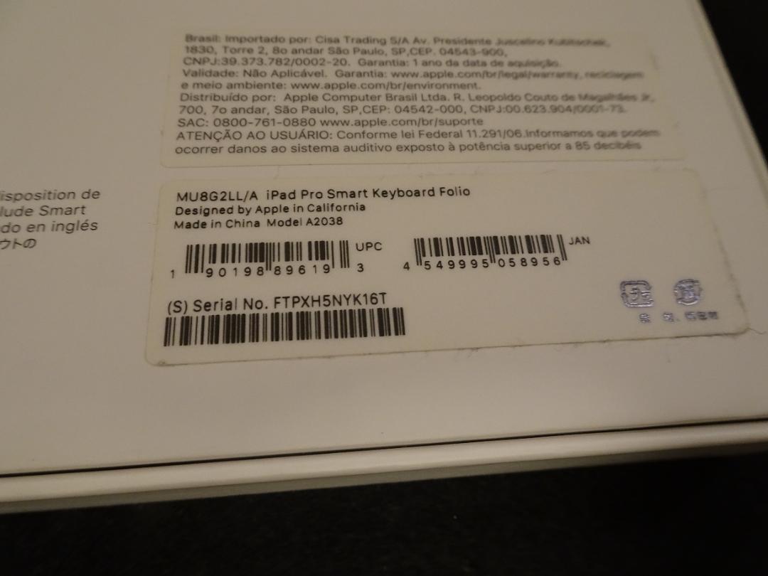 ほ*】様 iPad Pro Smart Keyboard Folio A2038