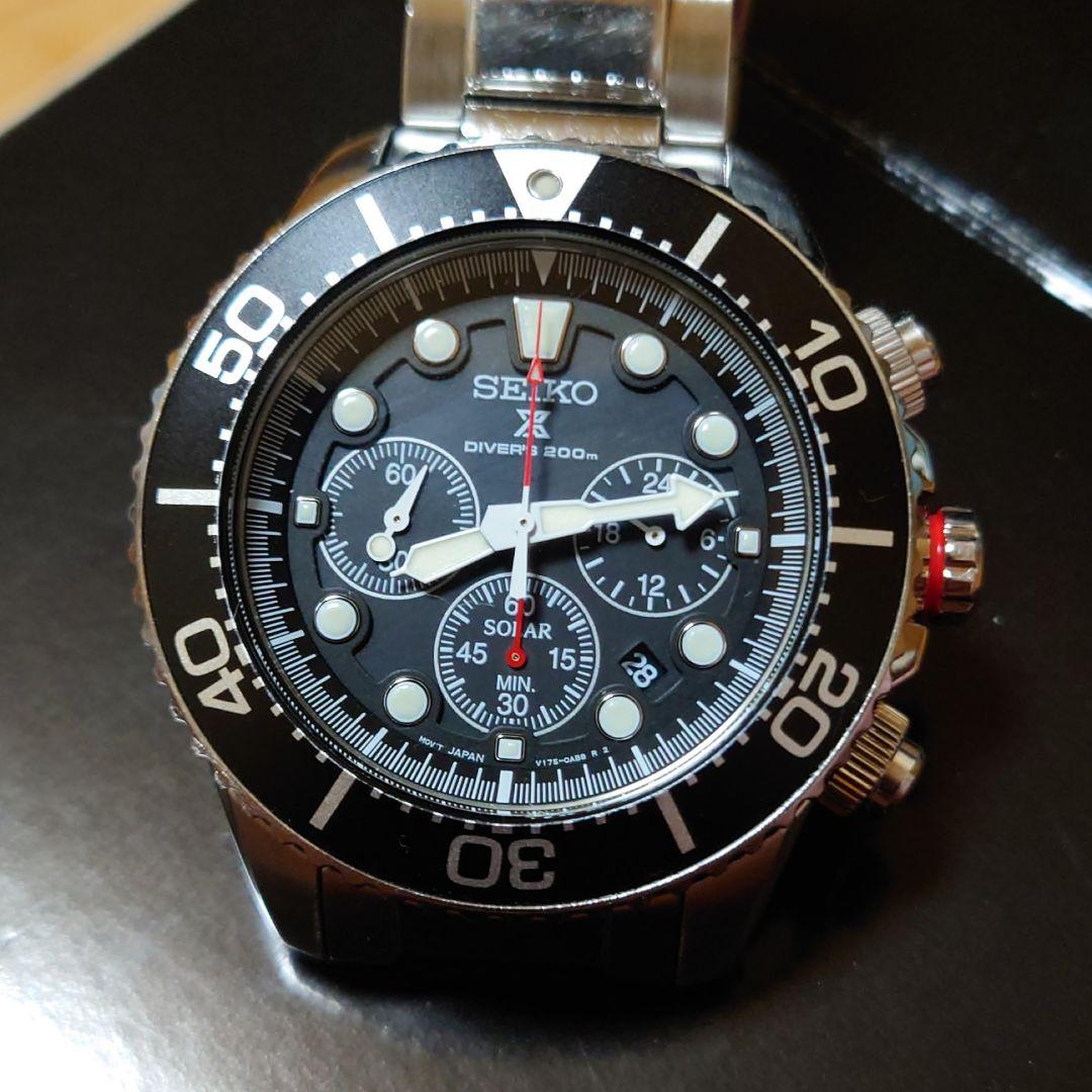 SEIKO V175-0AD0 プロスペックス クロノグラフ ソーラー