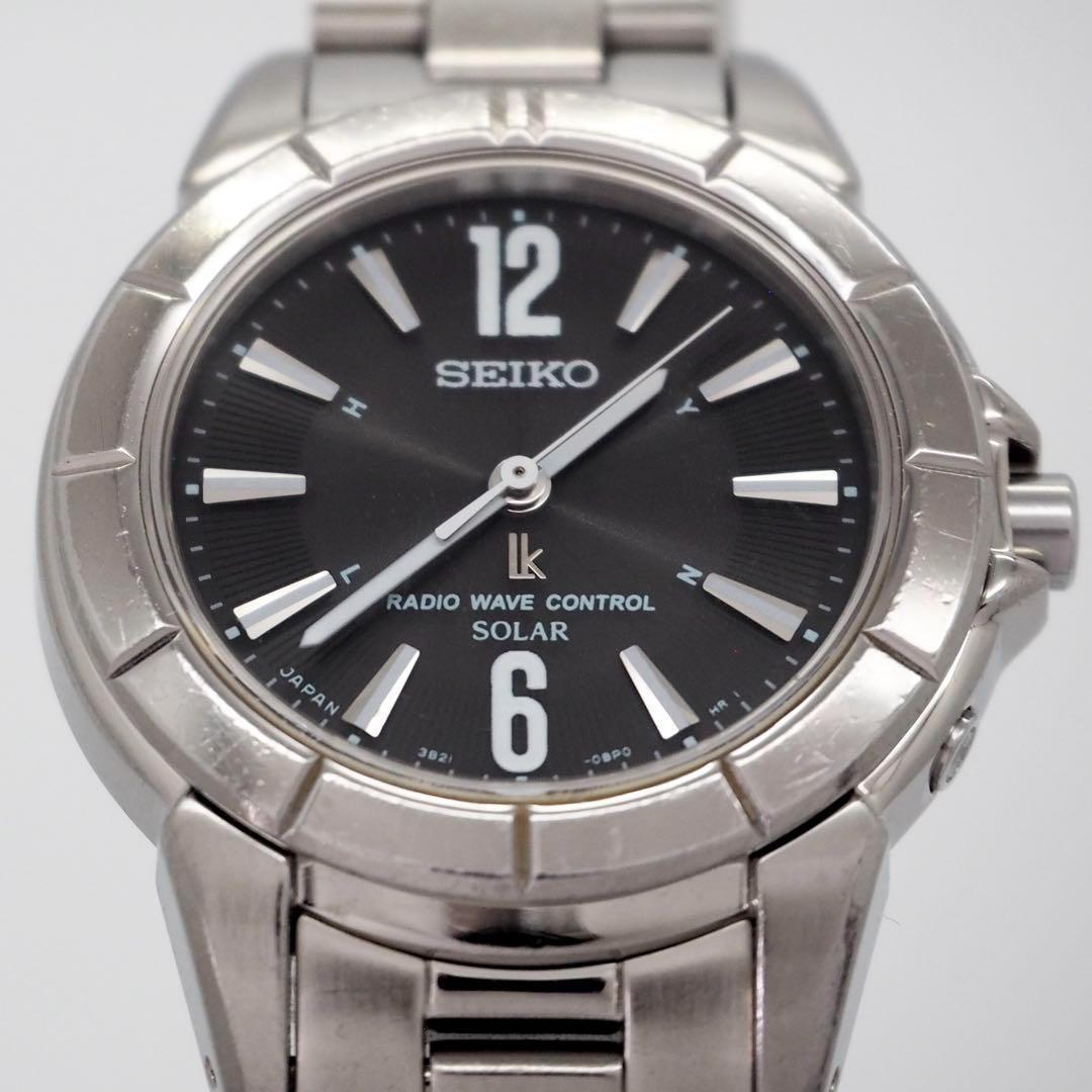216 稼働 SEIKO 時計 lk ルキア 電波ソーラー ブラック レディース 216 稼働 SEIKO 時計 lk ルキア 電波ソーラー ブラック レディース