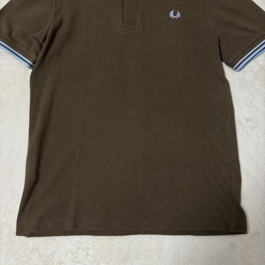 FRED PERRY ポロシャツ ブラウン M12 イングランド製