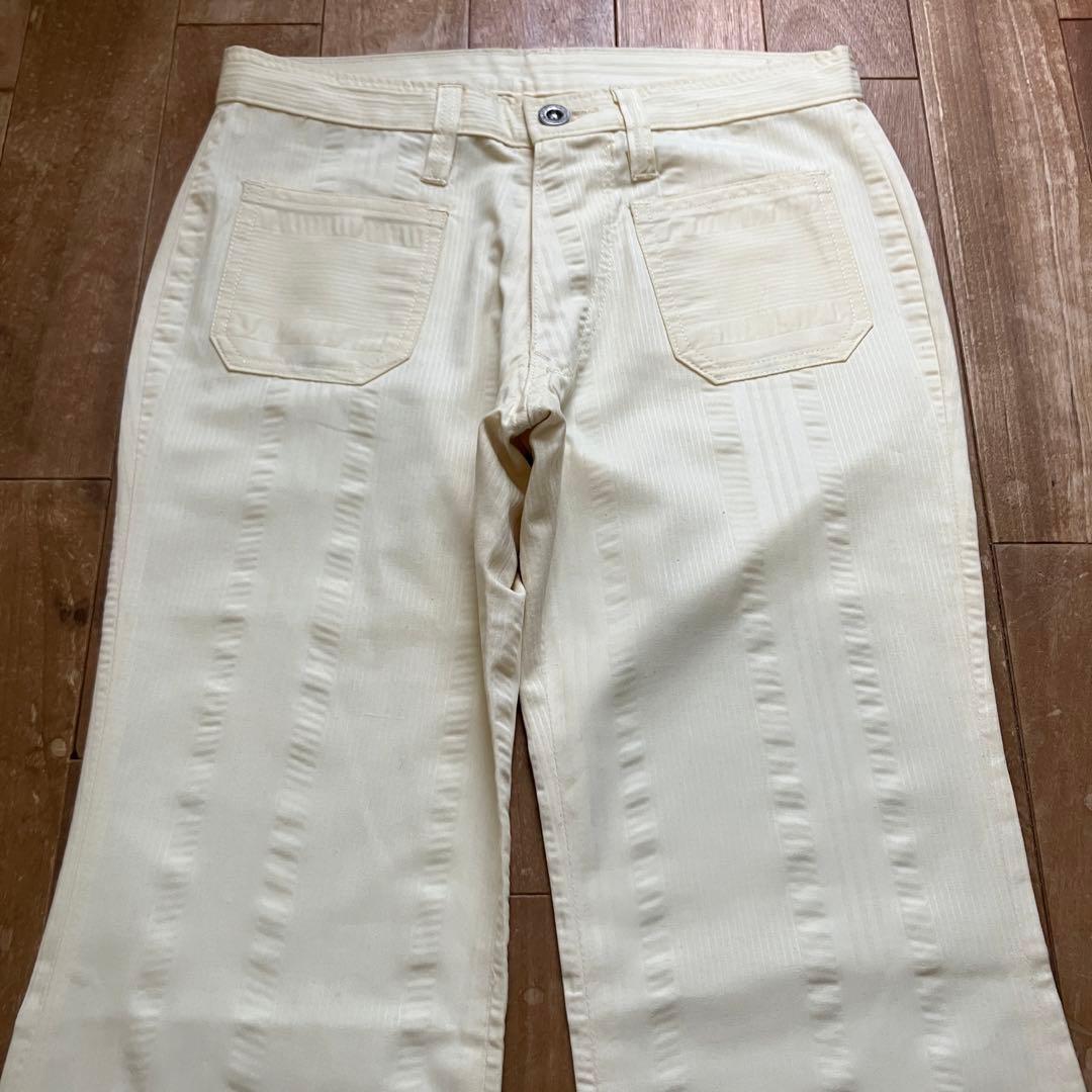 超安い品質 70s ビッグベル イエロー ドレス サッカー生地 フレア