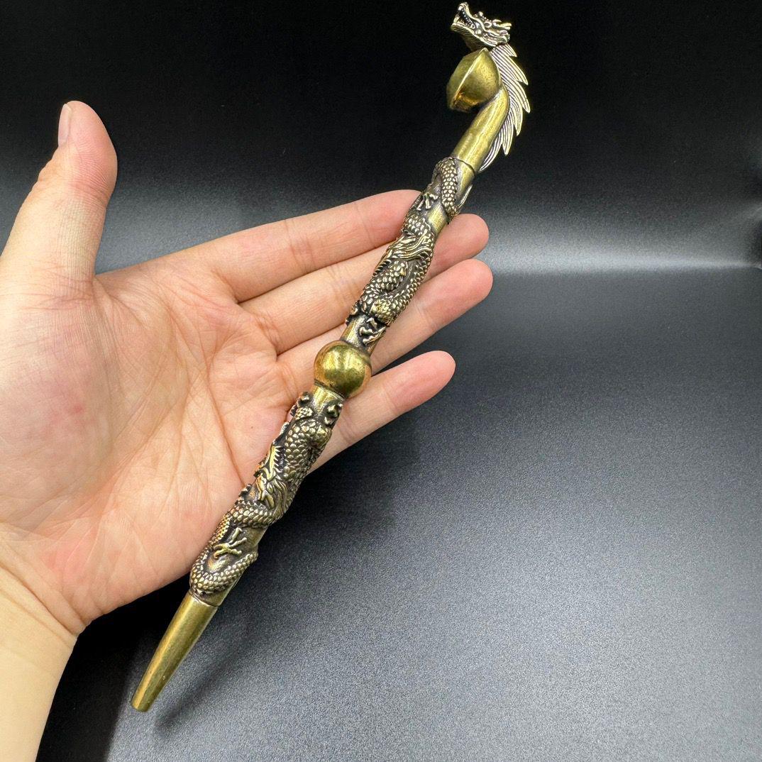 銅器  煙袋  竜紋煙管  水煙袋  水煙壺  煙袋鍋  工芸品美術品 置物