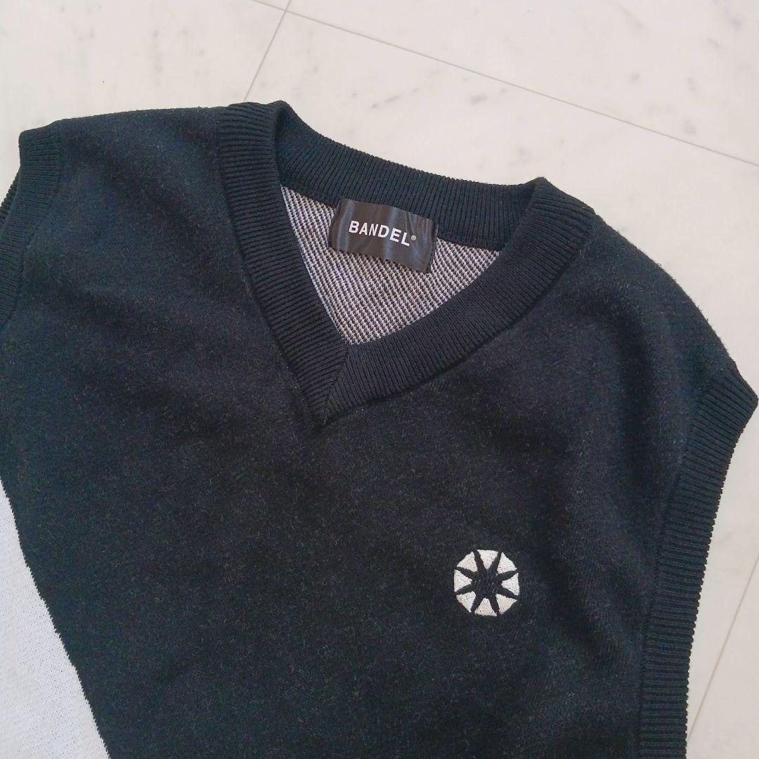 バンデル ゴルフ ベスト ニットベスト ゴルフウェア バックロゴ