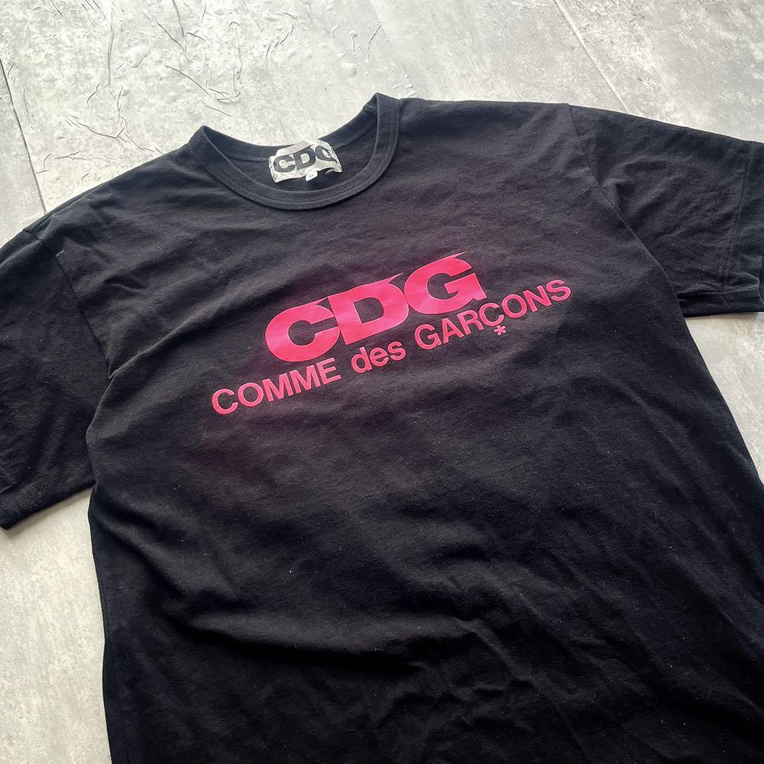 CDG COMME des GARCONS ピンク　ネオンTEEギャルソン XL