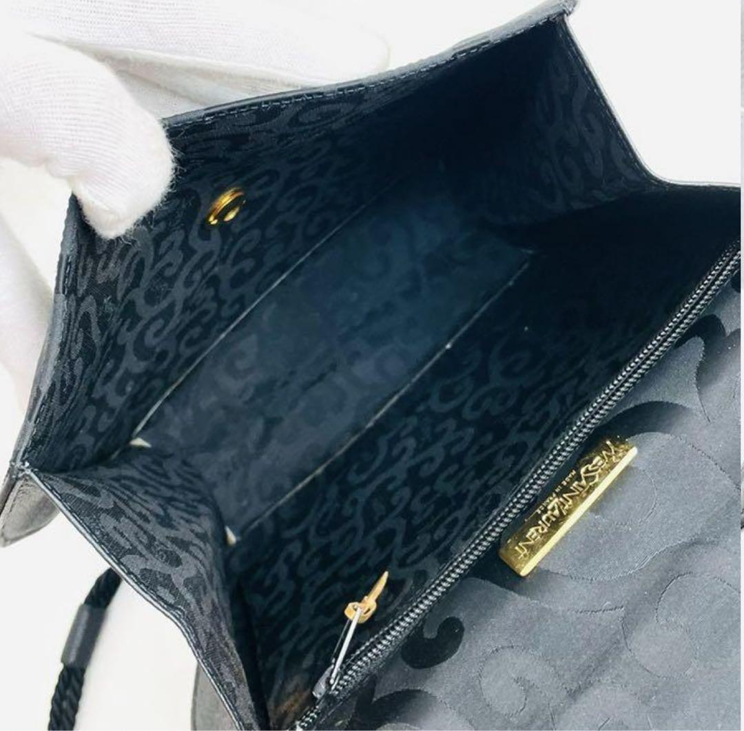 希少品(イヴサンローラン ショルダーバッグ 唐草模様 YSLロゴ