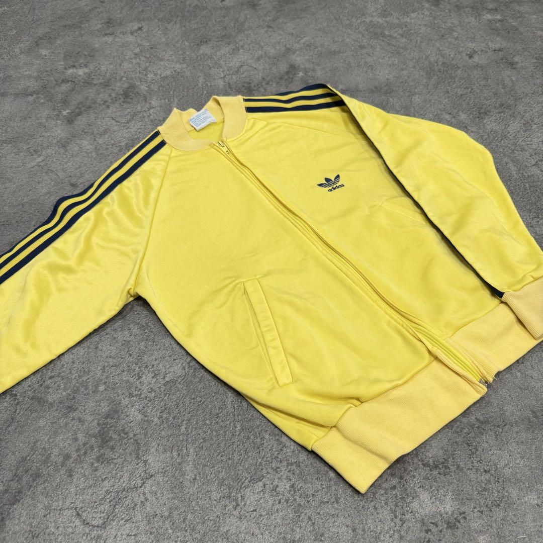 古着 80s アディダス ATP トラックジャケット イエロー ネイビー 黄紺③