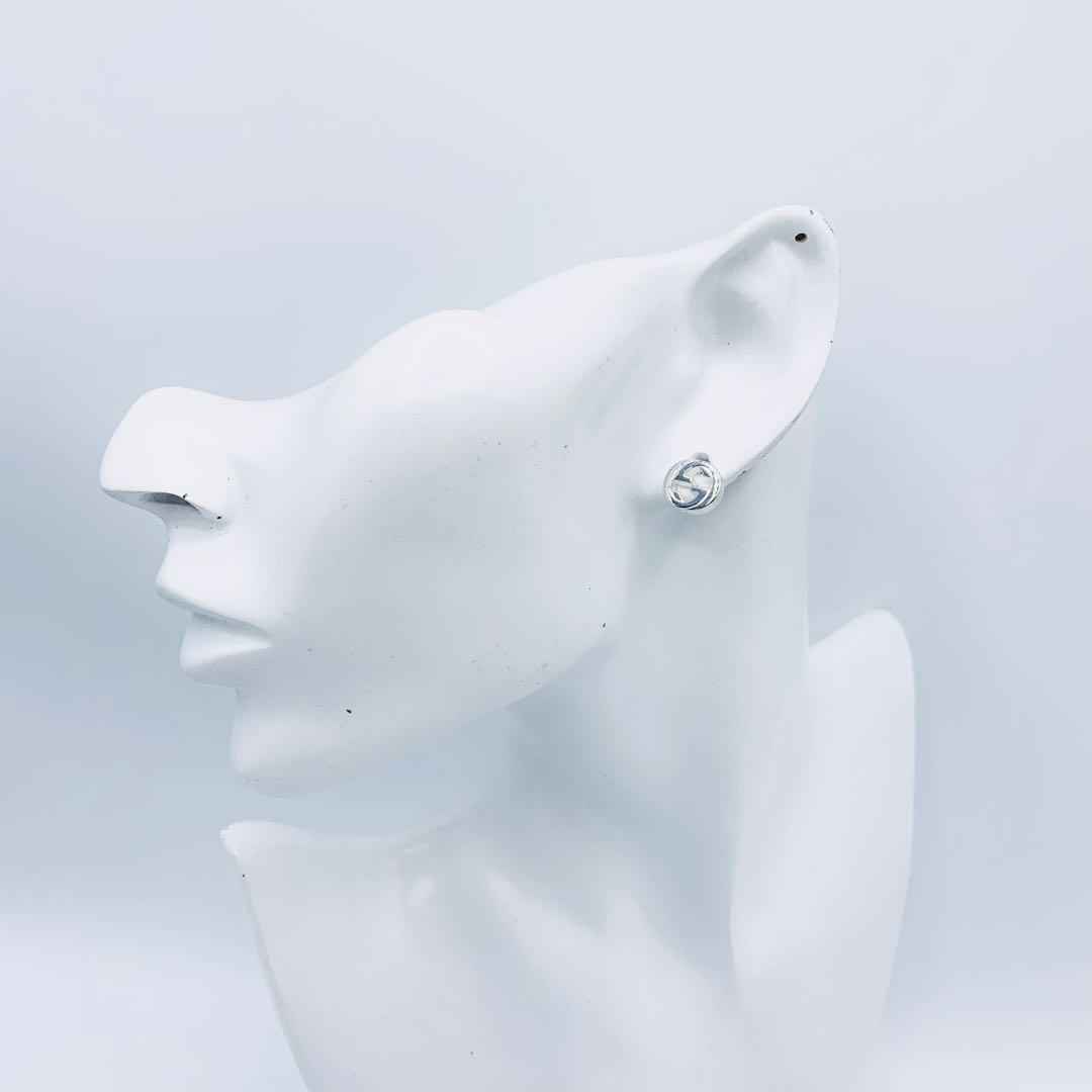 【ほぼ新品】GUCCI ピアス　GG インターロッキングG マ　ダブルG 片耳